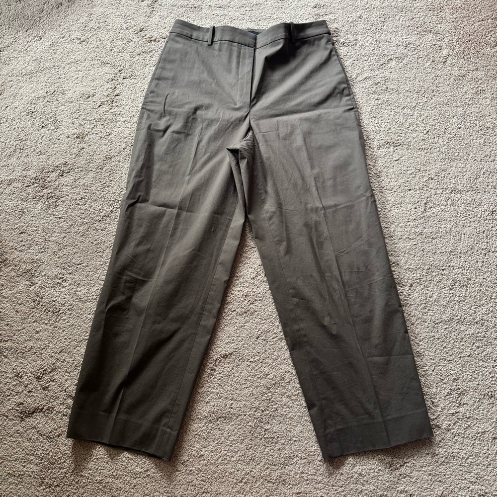 Theory olive colored chinos straight leg